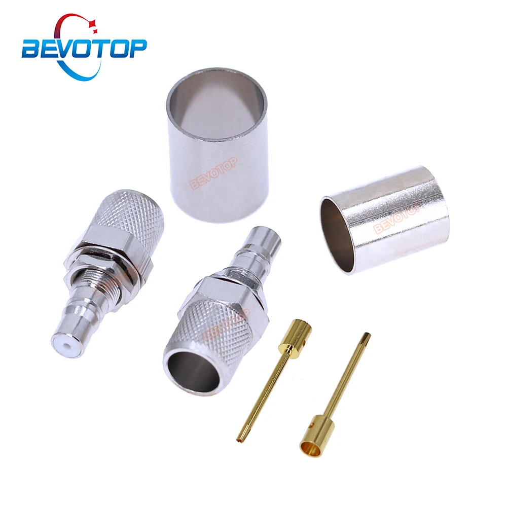 

10PCS/LOT LMR400 RG213 QMA Female Bulkhead 50-7 RF Coaxial Connector 50 Ohm QMA Connector for RG-213 LMR-400 Cable Wholesales