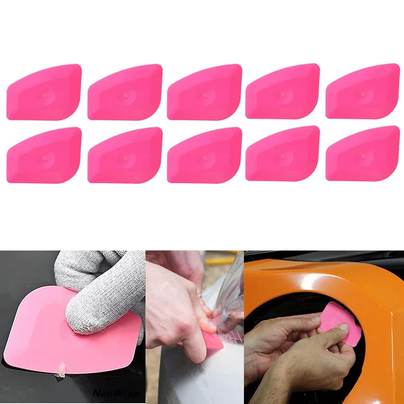

Розовый скребок для фольги, скребок для твердых карт, скребок для оттенка автомобильной пленки, виниловая этикетка, скребок, инструмент для удаления наклеек, аксессуар для стайлинга автомобилей