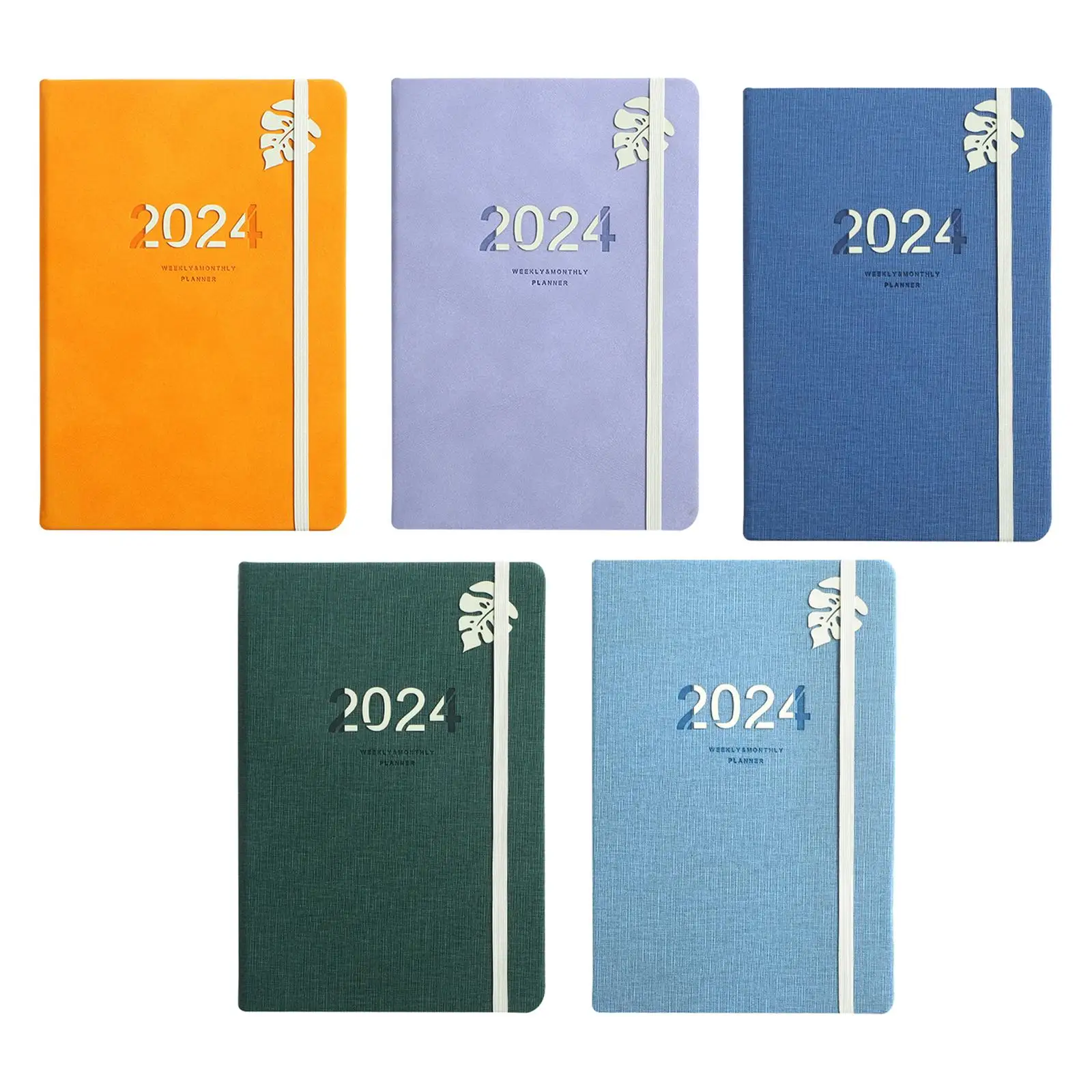 2024 Planner Notebook Monthly Planner PU Cover ,156 Sheets/312 Pages to Do List Notebook for Home Gifts Travel