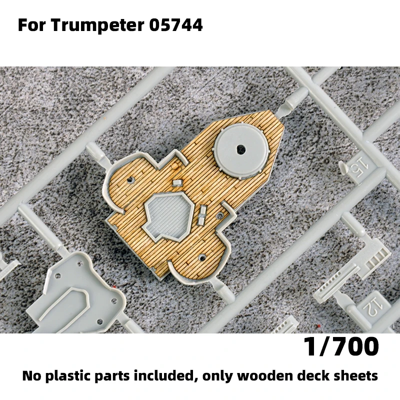Modell-Upgrade-Teile: Lasergeschnittene Holzdeckplatte mit selbstklebender Ankerkette für TRUMPETER 05326 05744 USS 36/35 1/350 1/700 – Detail 5