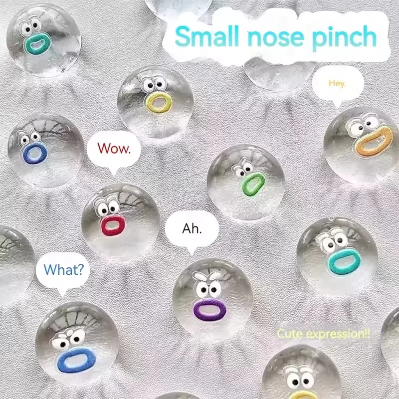 20/15/10 Uds Mini muñeca transparente de dibujos animados pellizco alivio pellizco suave rebote lento pegajoso Squishy exprimir lindo juguete divertido