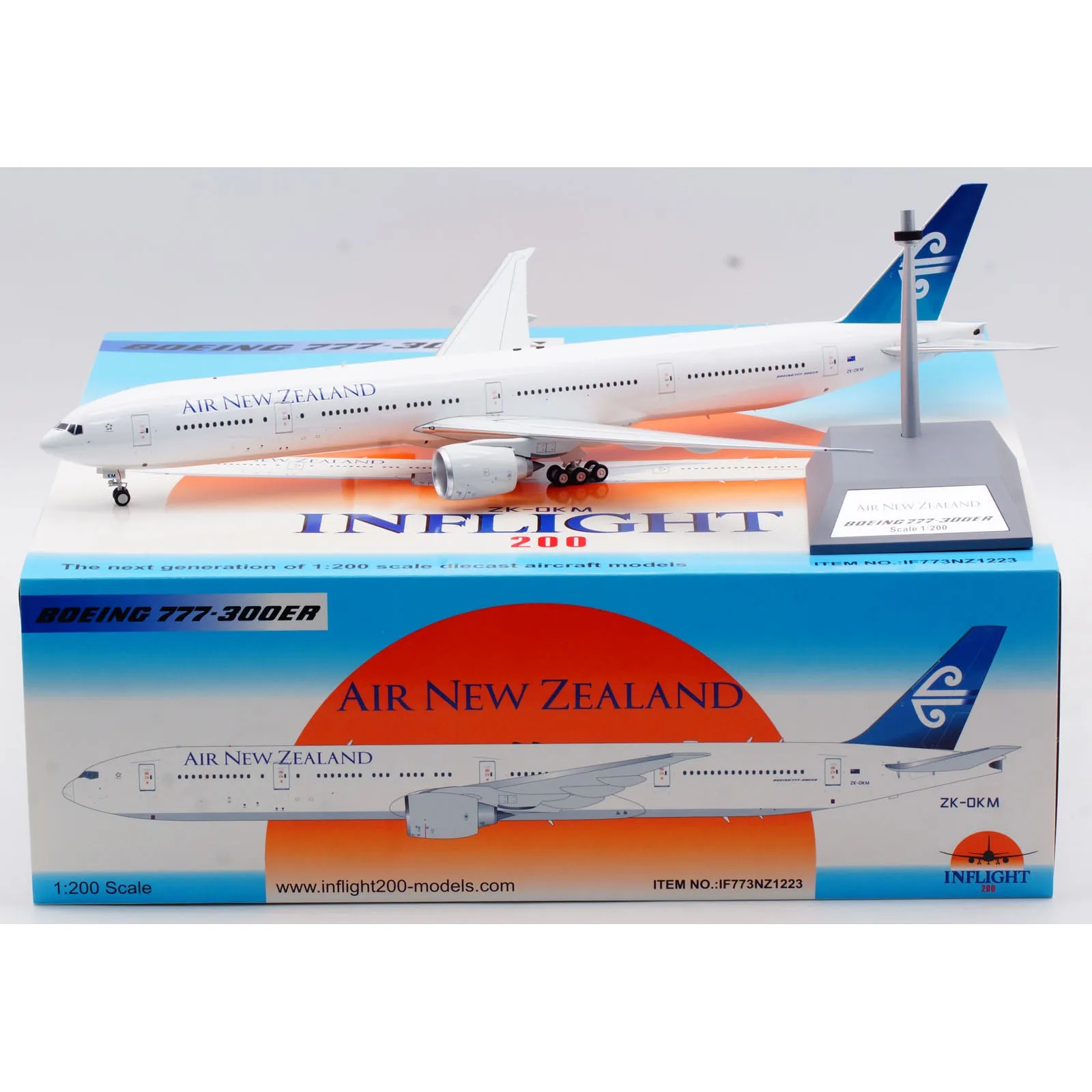 

IF773NZ1223 Alloy Collectible Plane Gift INFLIGHT 1:200 AIR NEW ZEALAND Boeing B777-300 Diecast Aircraft Jet Model ZK-OKM