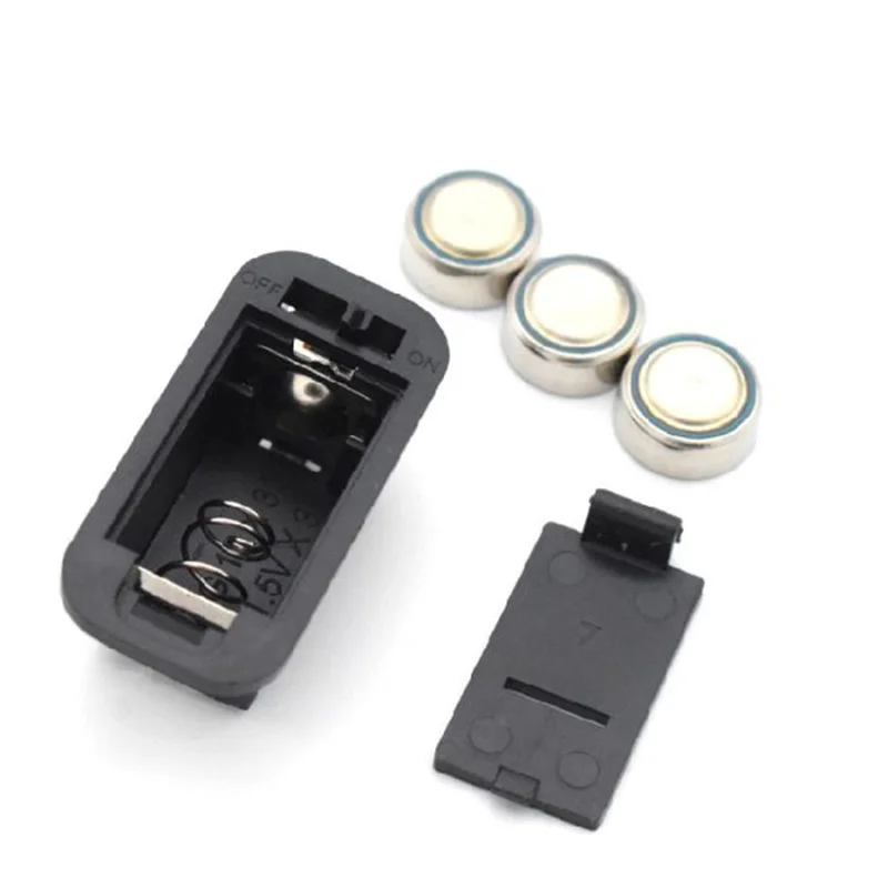 AG13/ LR44 with switch button battery case Music Flash battery compartment Small electronic housing Without battery