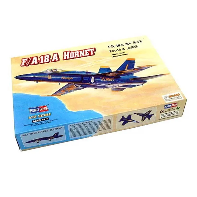 Hobbyboss 80268 1/72 Scale F/A-18A F18 Hornet Fighter Model Collectible Toy Plastic Assembly Building Model Kit Hobby