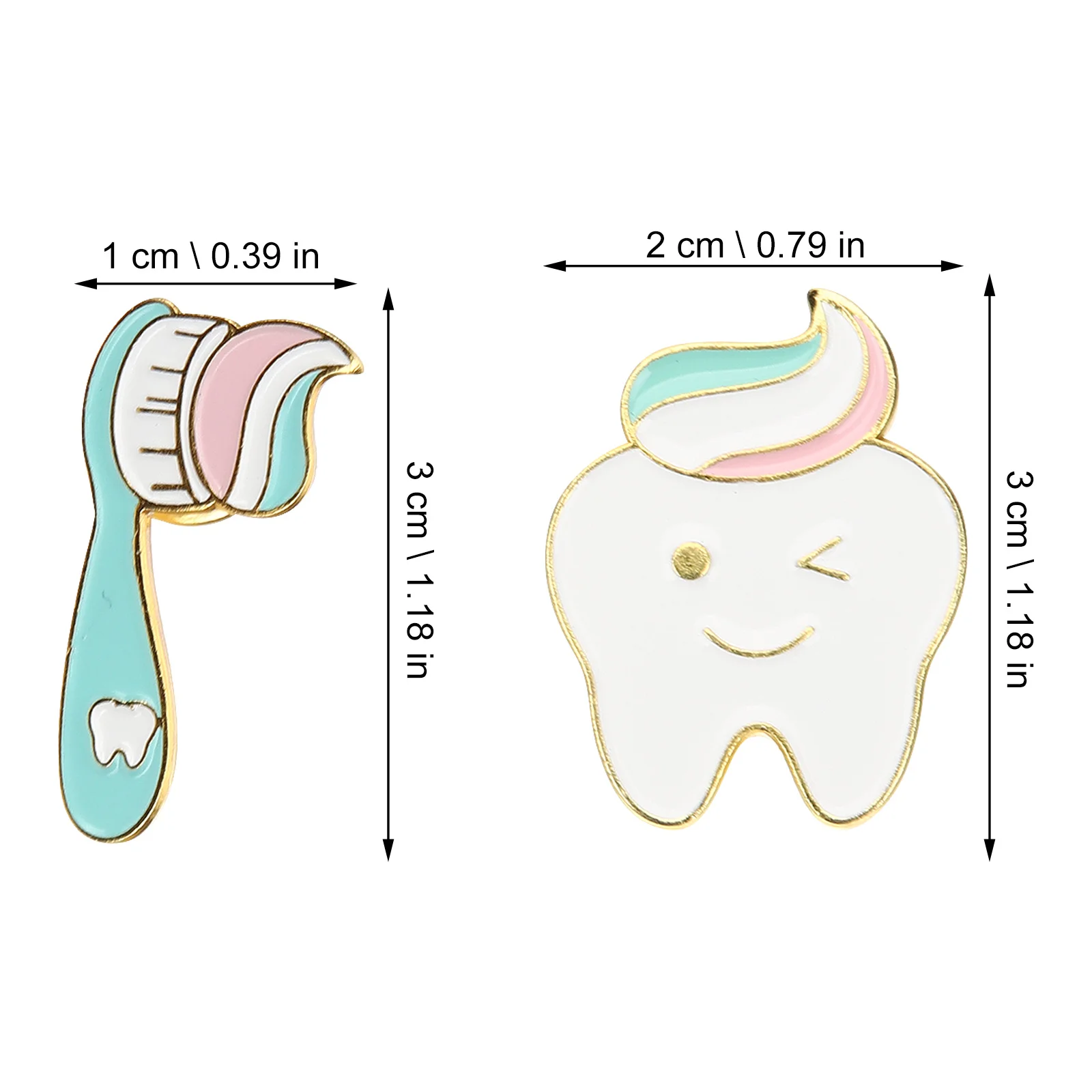 

4Pcs Teeth Brooch Pin Set Cute Aesthetic Pins for Clothing Bags Hats Trendy Lapel Pins Gifts for Friends Teeth Brooch