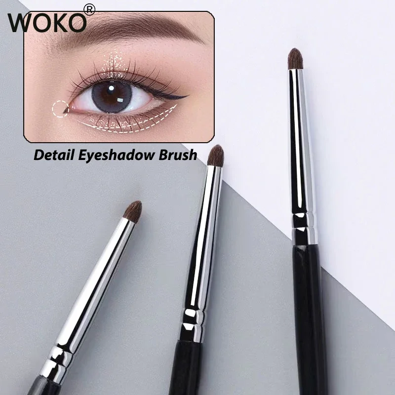 التفاصيل فرشاة ظلال العيون فرشاة للمكياج لطخة كحل لطخة فرشاة شعر الحصان رأس مستدير أداة ماكياج ظلال العيون الدقيقة #1