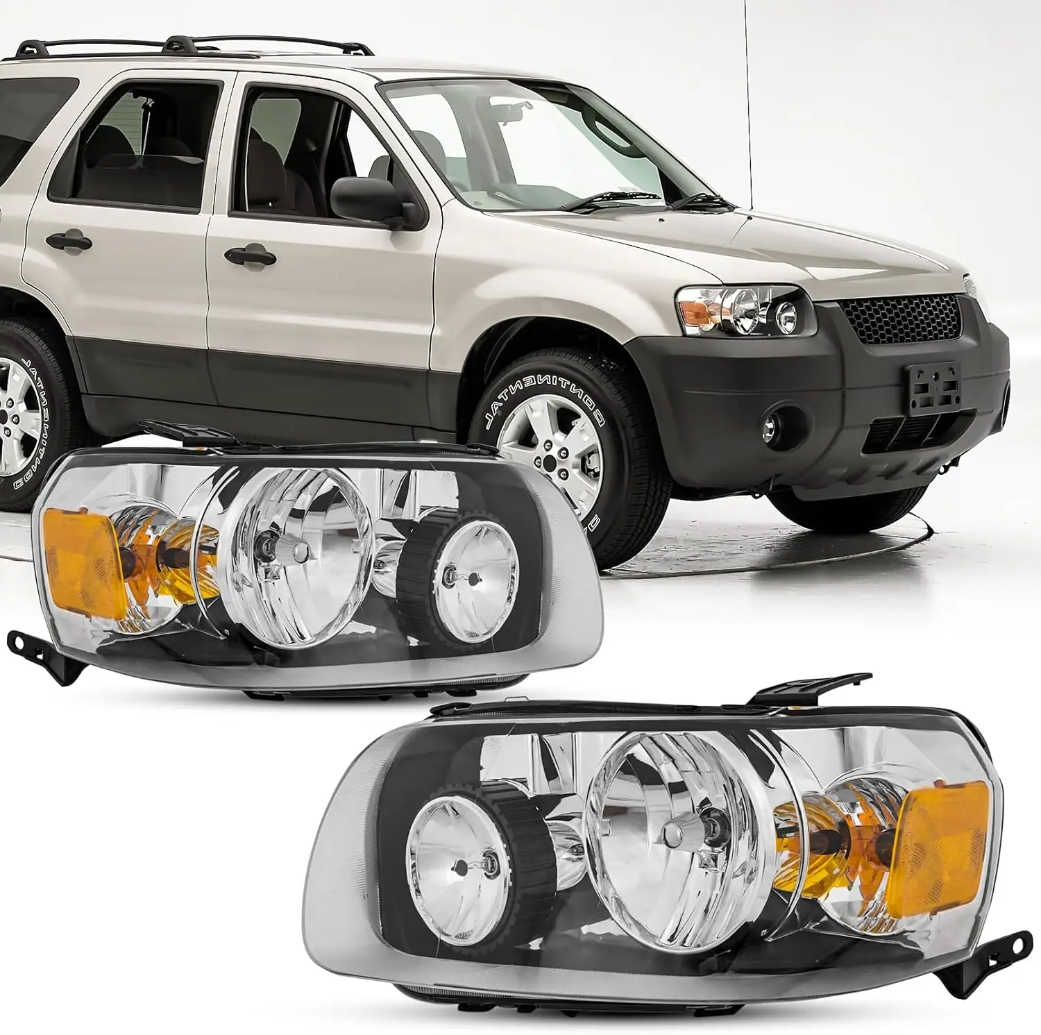 

Фары в сборе, совместимые с Ford Escape 2005 2006 2007, комплект сменных фар Hybrid Limited XLS XLT,FO2518102,