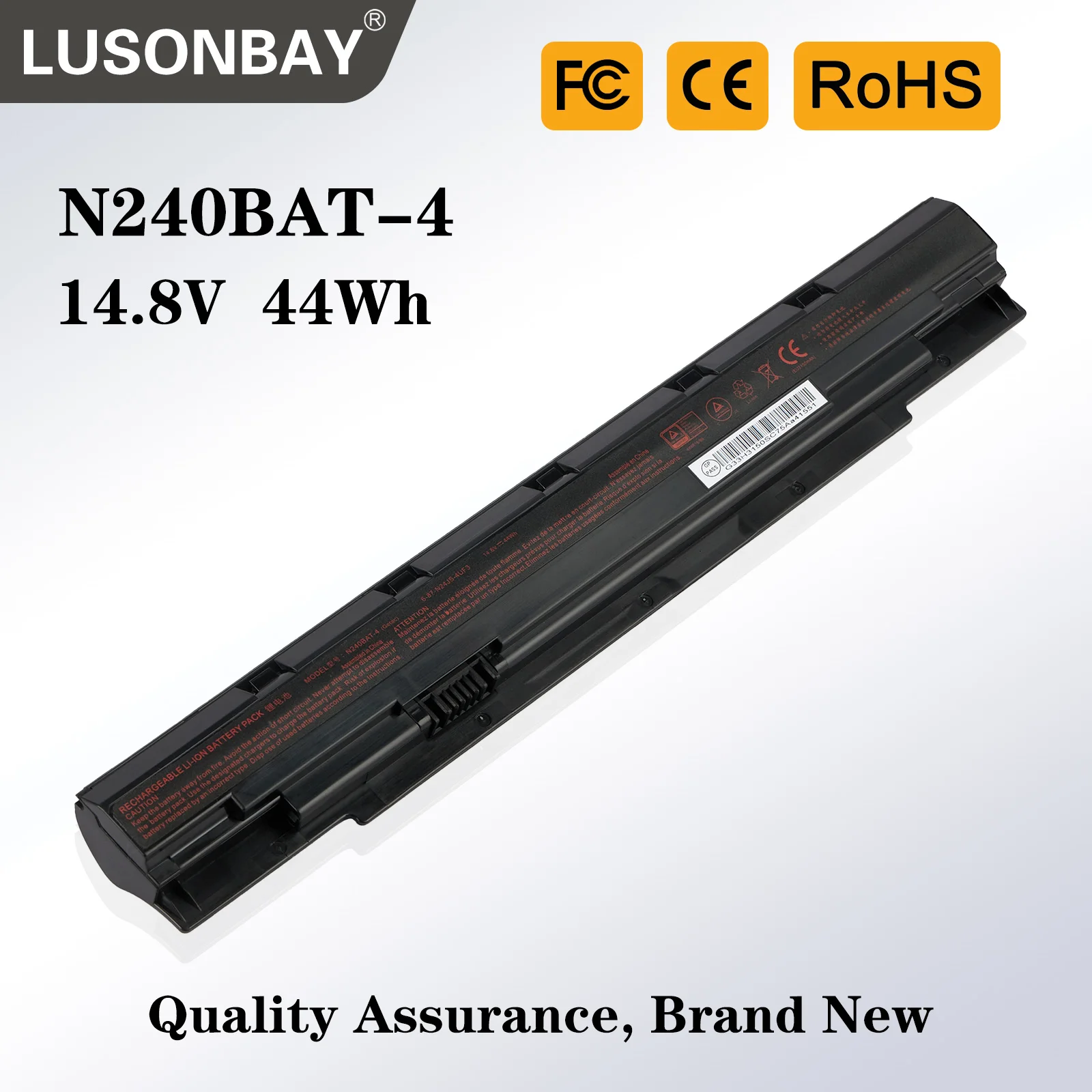 

LUSONBAY N240BAT-4 Laptop Battery for CLEVO N250LU N250JU N240BU N240JU for Sager NP3240 6-87-N24JS-42L3 6-87-N24JS42L2