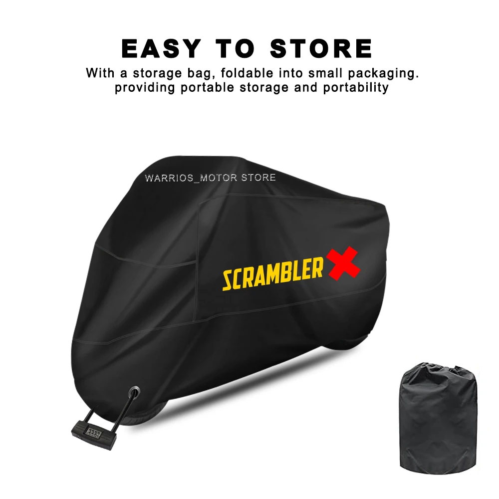 Motorcycle Cover Waterproof All Season Dustproof Uv Protective Outdoor Scooter Rain Cover For Ducati Scrambler 400 800 Lcon1100