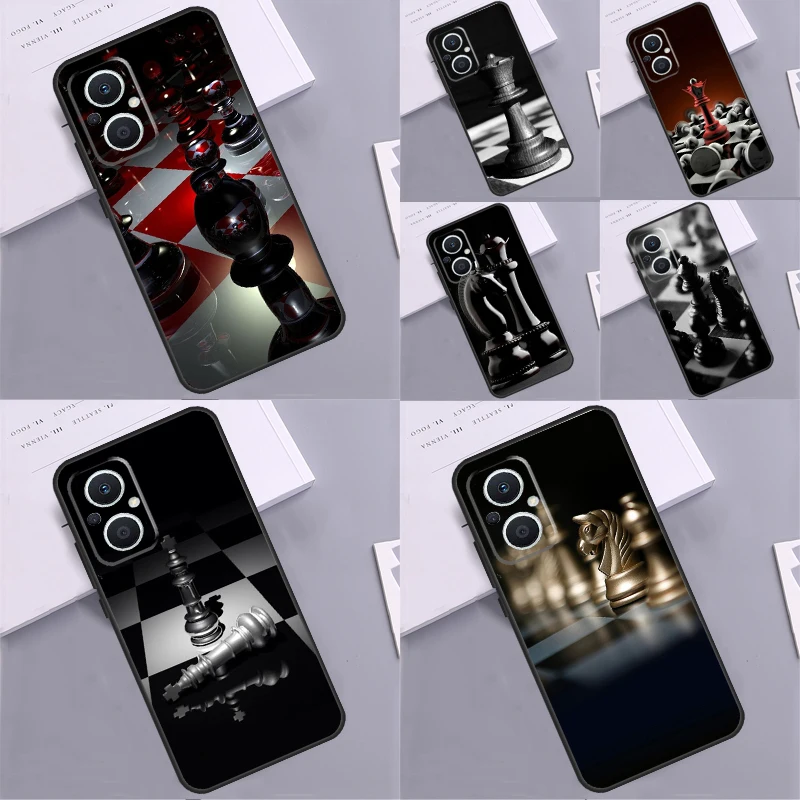 Chess Pieces Case For OPPO Reno 5 Lite 4 6 7 8 10 Pro 8T 4Z 5Z OPPO Find X3 Lite X2 Neo X5 X6 Pro Cover