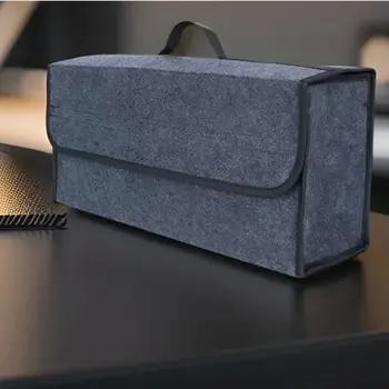 1 ks Velký protiskluzový úložný prostor do zavazadlového prostoru Organizér na nářadí do auta Taška do kufru auta Organizér do kufru auta Měkká plstěná krabice Příslušenství 10 nejlepší prodej Příslušenství k Toyotě RAV4 - №9