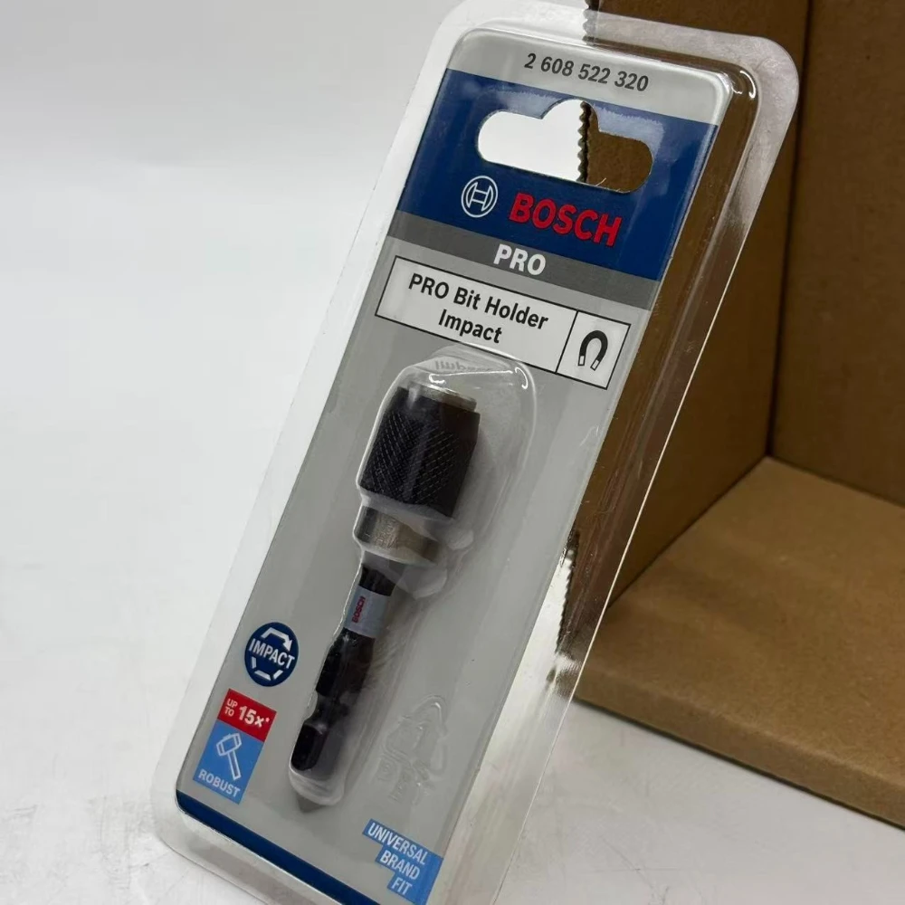 BOSCH 2608522320 PRO Impact Bit Holder Quick Change 60 mm 1/4-Inch Hex Shank Pick Click Power Tool Attachment