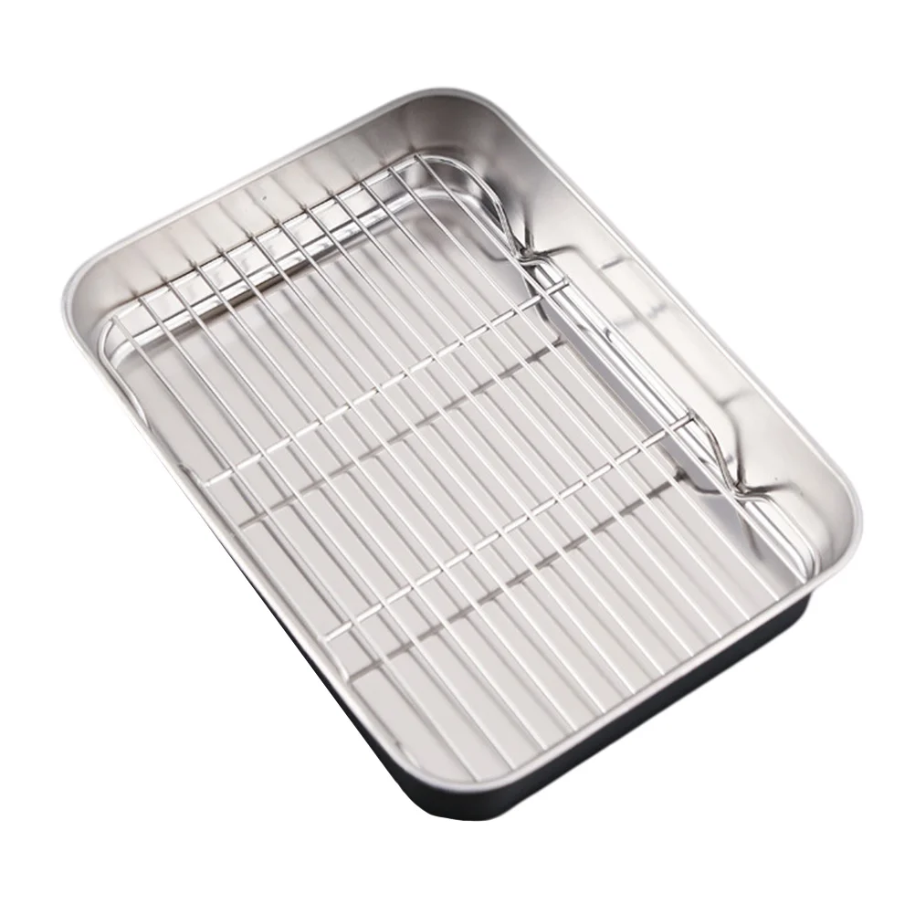 

Frying Pans Stainless Steel Bakeware Restaurant Premium Baking Tray Home