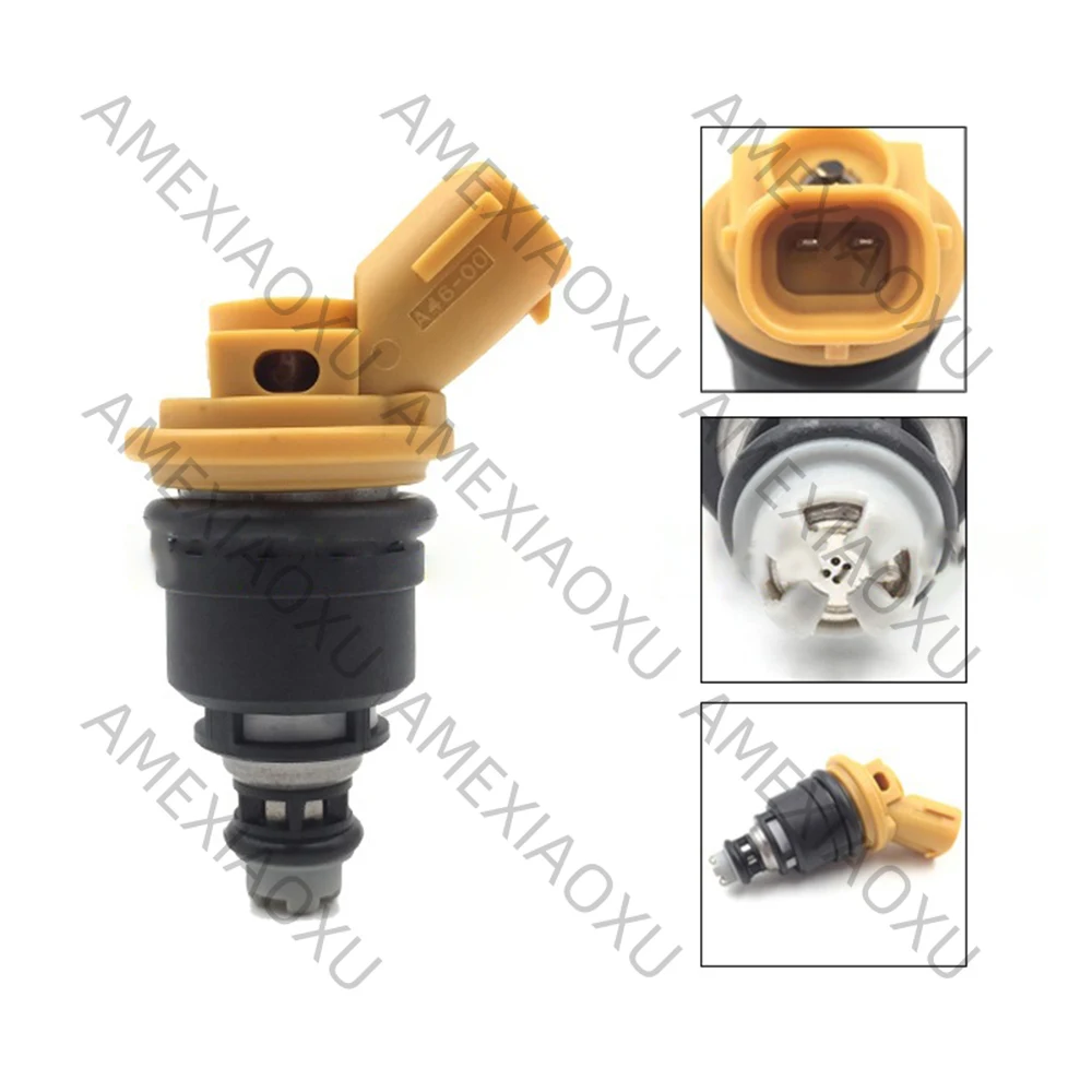 4PCS Yellow Side Feed Fuel Injector For Subaru Sti WRX GC8 550cc 16600-AA170 AMEXIAOXU