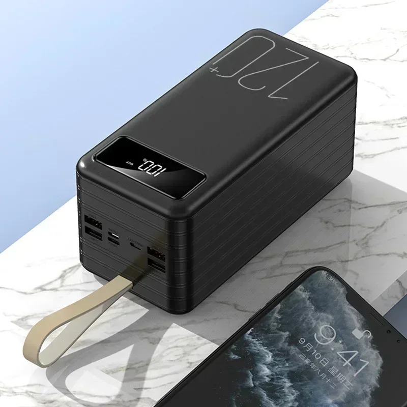 NONE 80000 mAh Power Bank 120 W Schnellladung Tragbares Ladegerät Externer Ersatzakku für IPhone Huawei Xiaomi Handy Powerbank 6