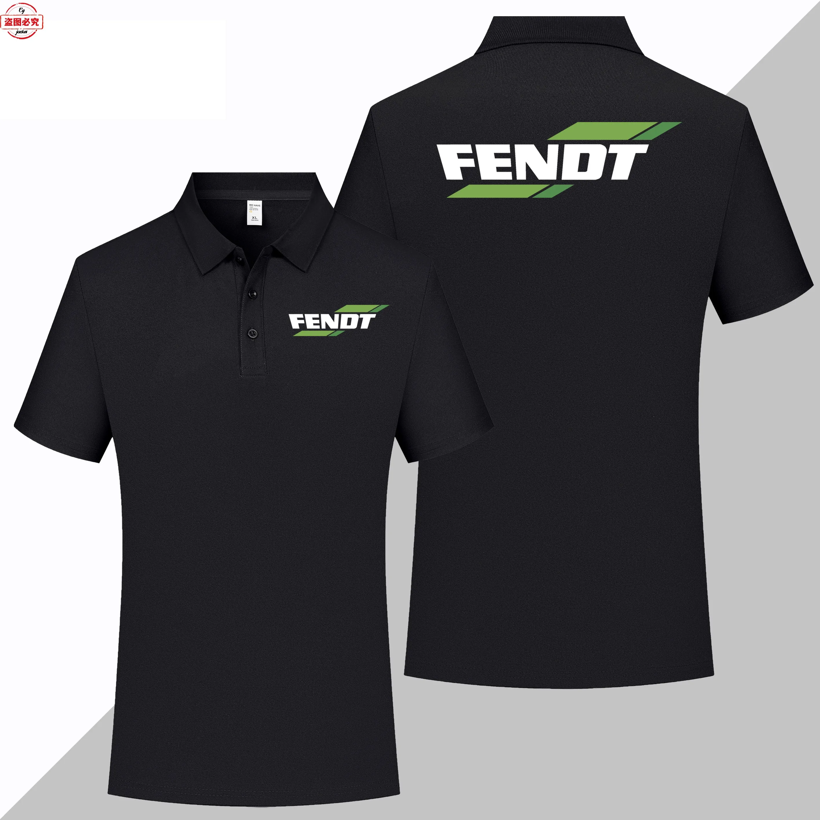 

Мужская повседневная спортивная футболка с короткими рукавами и логотипом Fendt Tractor, рубашка-поло с лацканами, рабочая униформа, командная форма