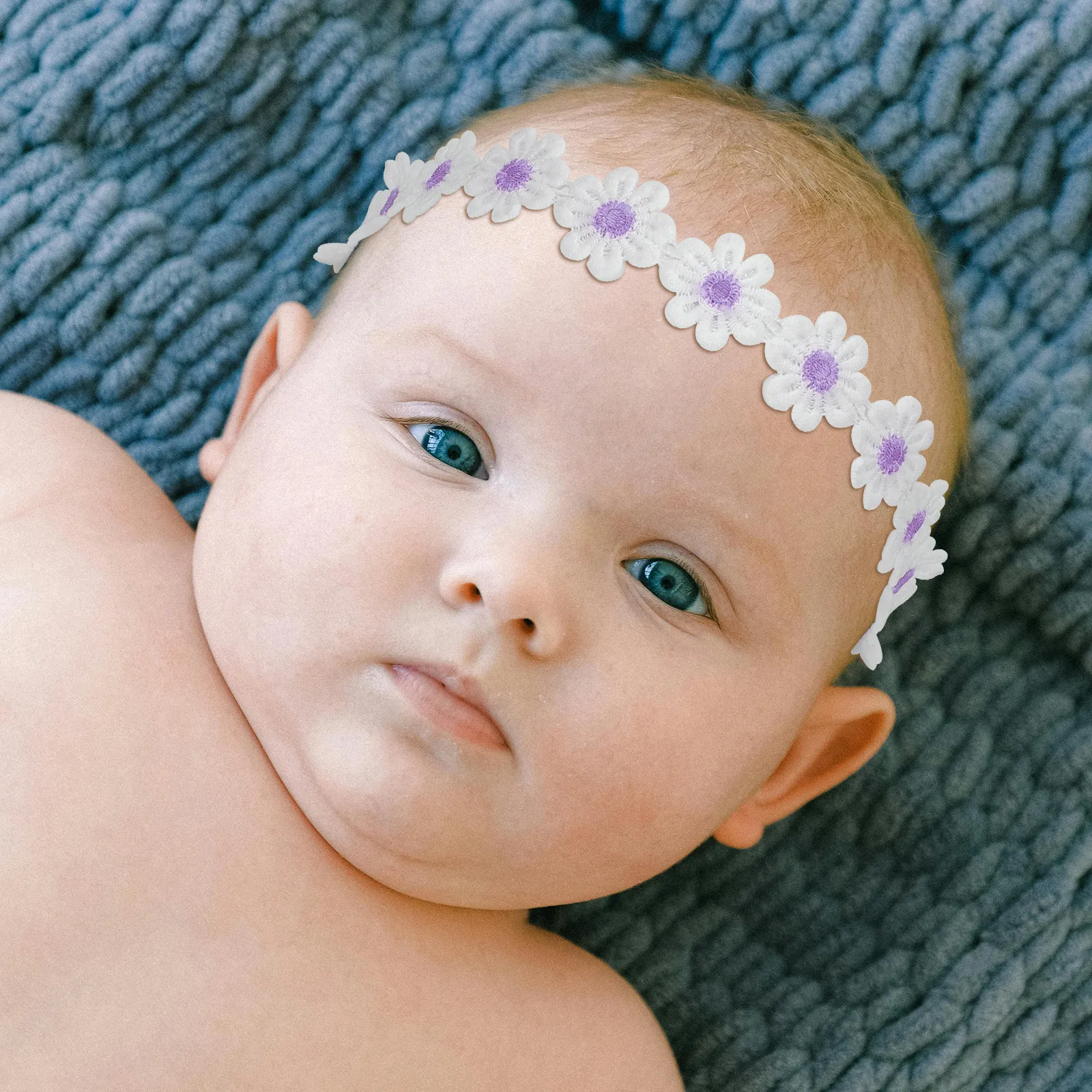 

Baby Elastic Headband Set Soft Stretchy Floral Hair Accessories for Newborn Toddler Girls Photoshoot Shower Daily Wear