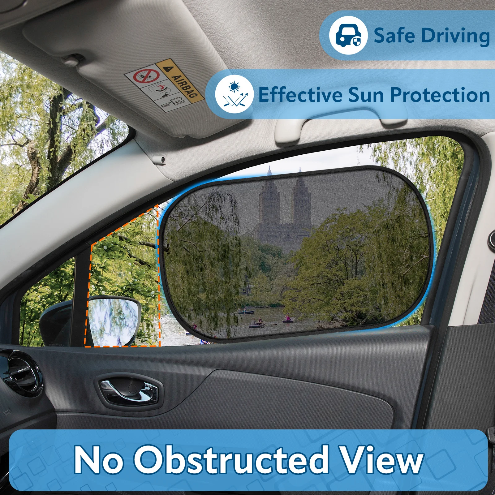 Pare-soleil universel pour fenêtre latérale de voiture, 4 pièces, pare-soleil avant et arrière, blocage UV d'été, ventouse, rideaux de Protection solaire pour voiture