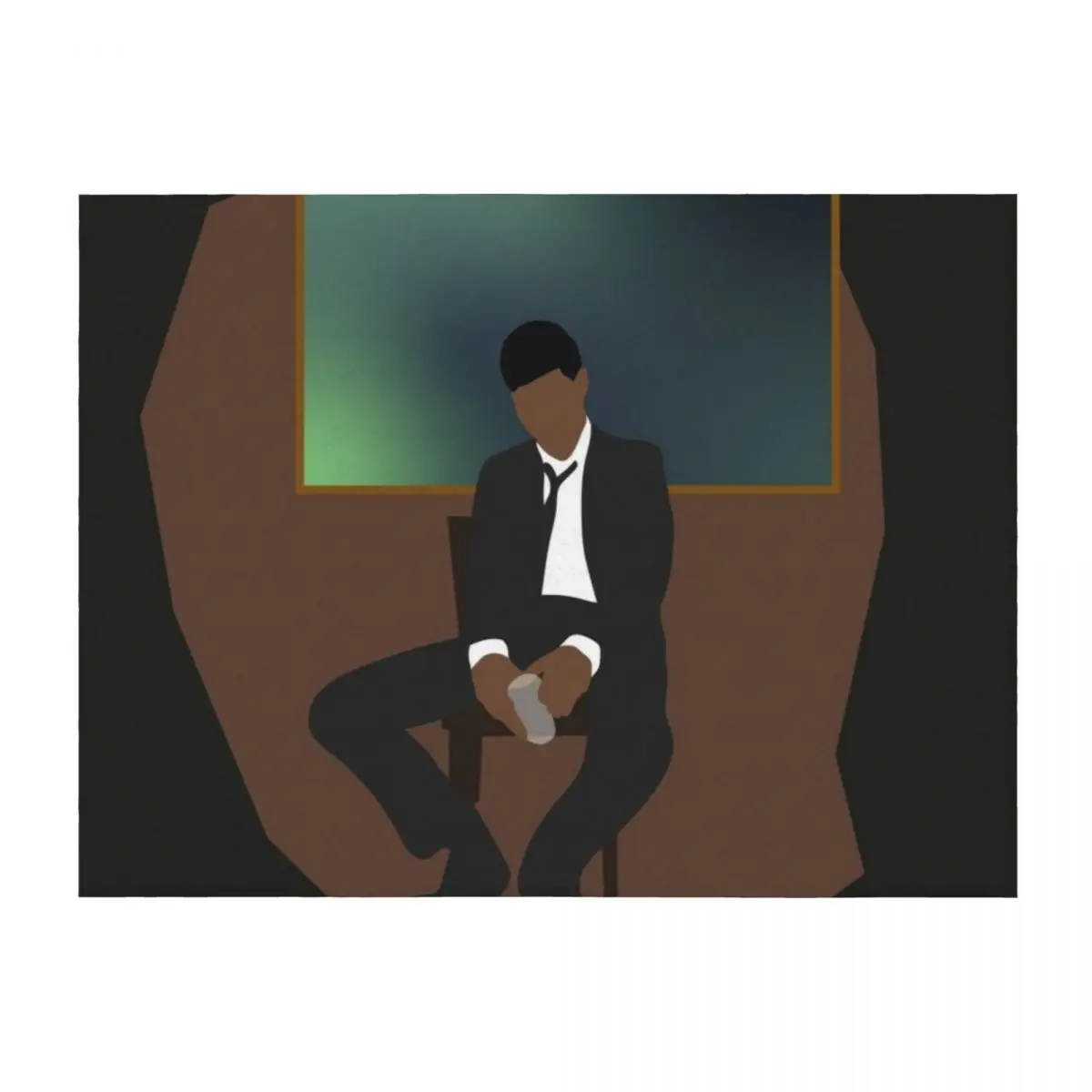 

man on the moon 2 minimal album cover Throw Blanket Hairy Decorative Sofa Sofas decorative Blankets