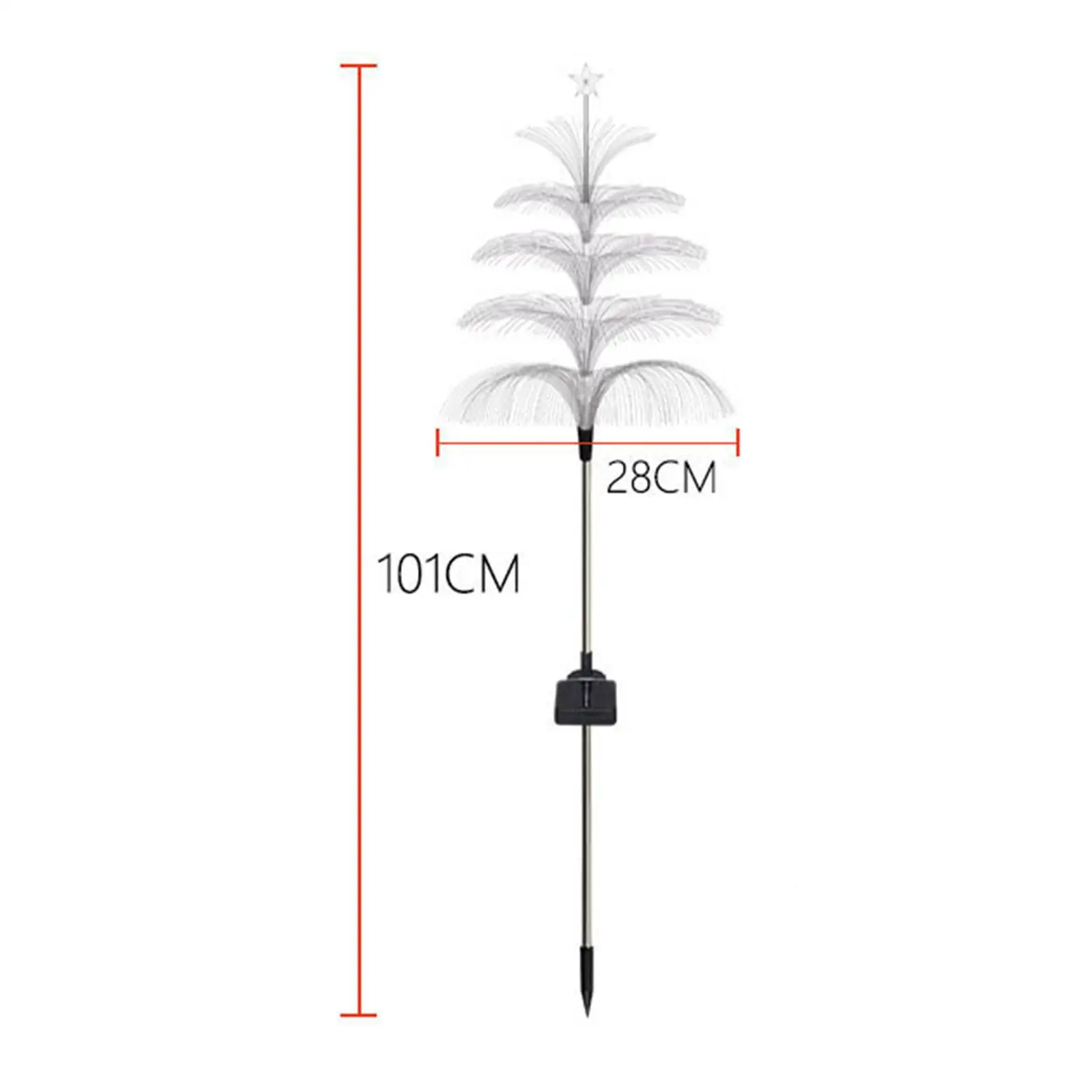 Weihnachtsbaum-Quallenlicht, 5-lagig, wasserdicht, für Hof, Hof, Gehweg