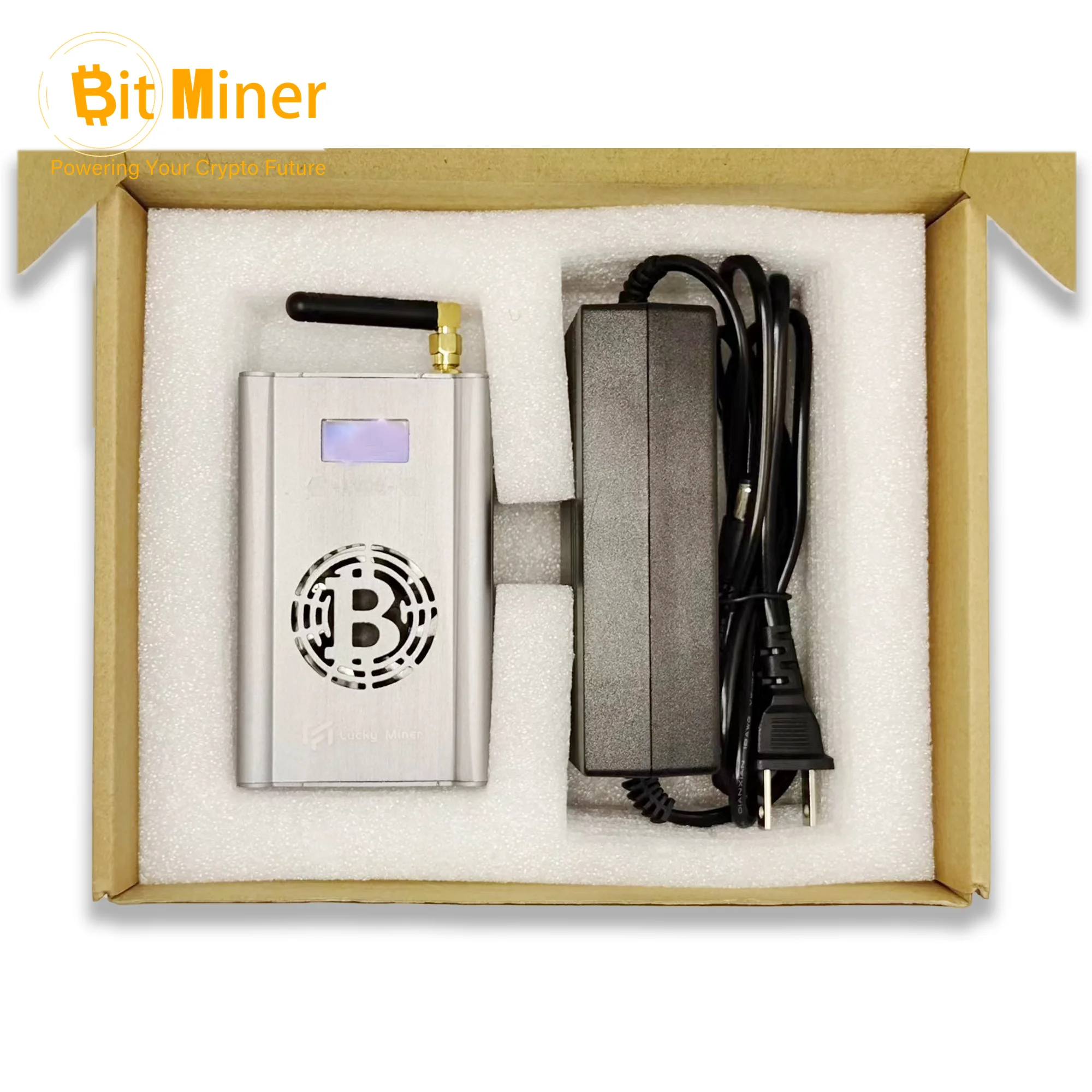 Lucky Miner Household Bitcoin Silent Solo Mining Machine, Hashrated Baseado em Bitmain BTC, LV05 320GH S, BM1397