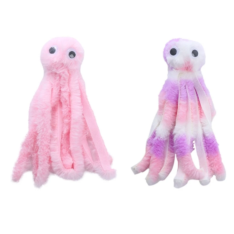 Cartoon Octopus Plush Toy Interactive Teaser Chewing Toy Pet Supplies