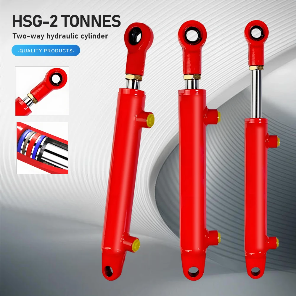 2 Tonne 40 Bore Bidirectional Excavator Hydraulic Cylinder Hydraulic Oil Jack Cylinder Pump Station Forklift Truck Cylinder