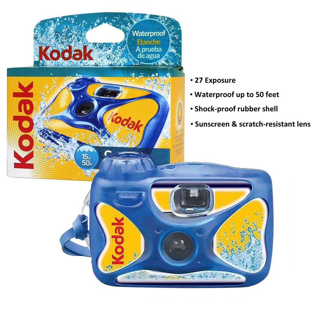 Kodak Single Use One Time Disposable Film Camera 27/39 Exposure Photos ( Daylight / HD Power Flash / Waterproof / FunSaver )