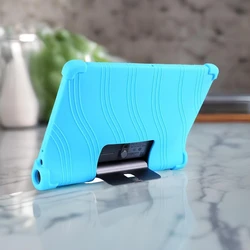 Hoesje Voor Lenovo Yoga Smart Tablet Veilig Schokbestendig Siliconen Stand Cover