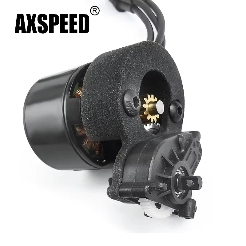 

AXSPEED Brushed Change to Brushless Motor Mount Gear Set for 1/24 Axial SCX24 Deadbolt Wrangler Gladiator Bronco RC Crawler Car