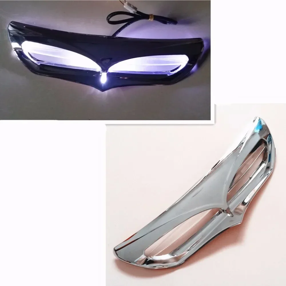 Chrome LED Motorcycle Faring Vent Trim For Harley FLHTCU FLHTCUL FLHTK FLHTKL FLTRX FLTRXS FLHR FLHX FLHXS Touring Road King FL