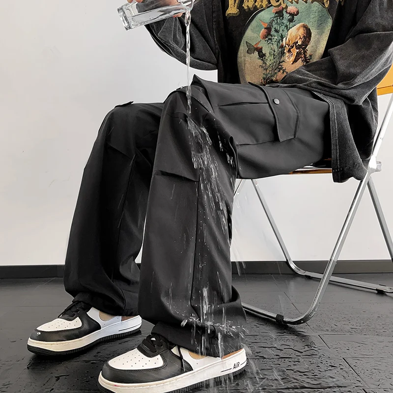 

Retro Work Pants Pure Color Trendy y Casual Pants for Teens Online Store New Arrival Comfortable Loose Fit Spring Wear