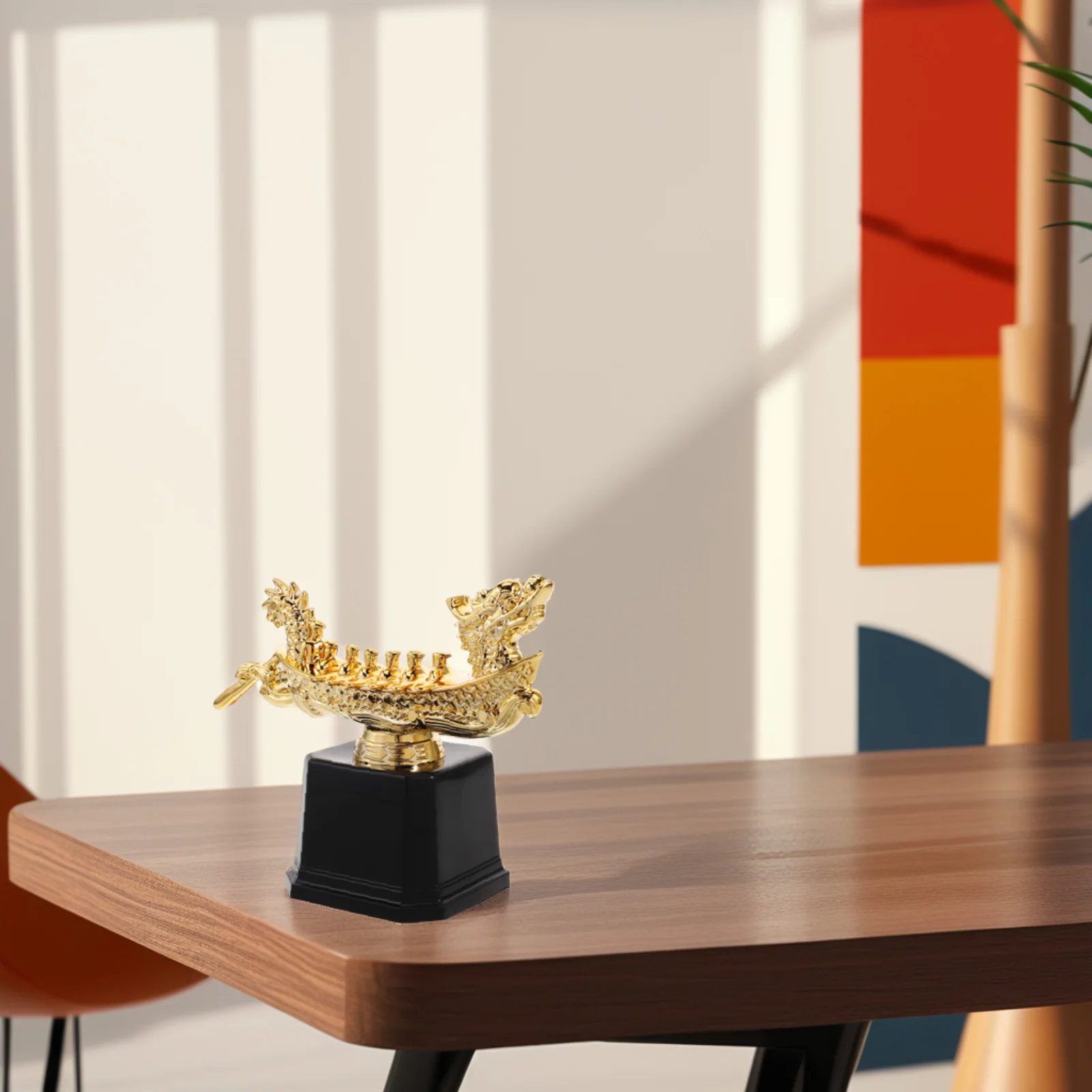 

Plastic Dragon Boat Trophy for Regatta Competition Awards Sports Event Souvenir Mini Birthday Fishing