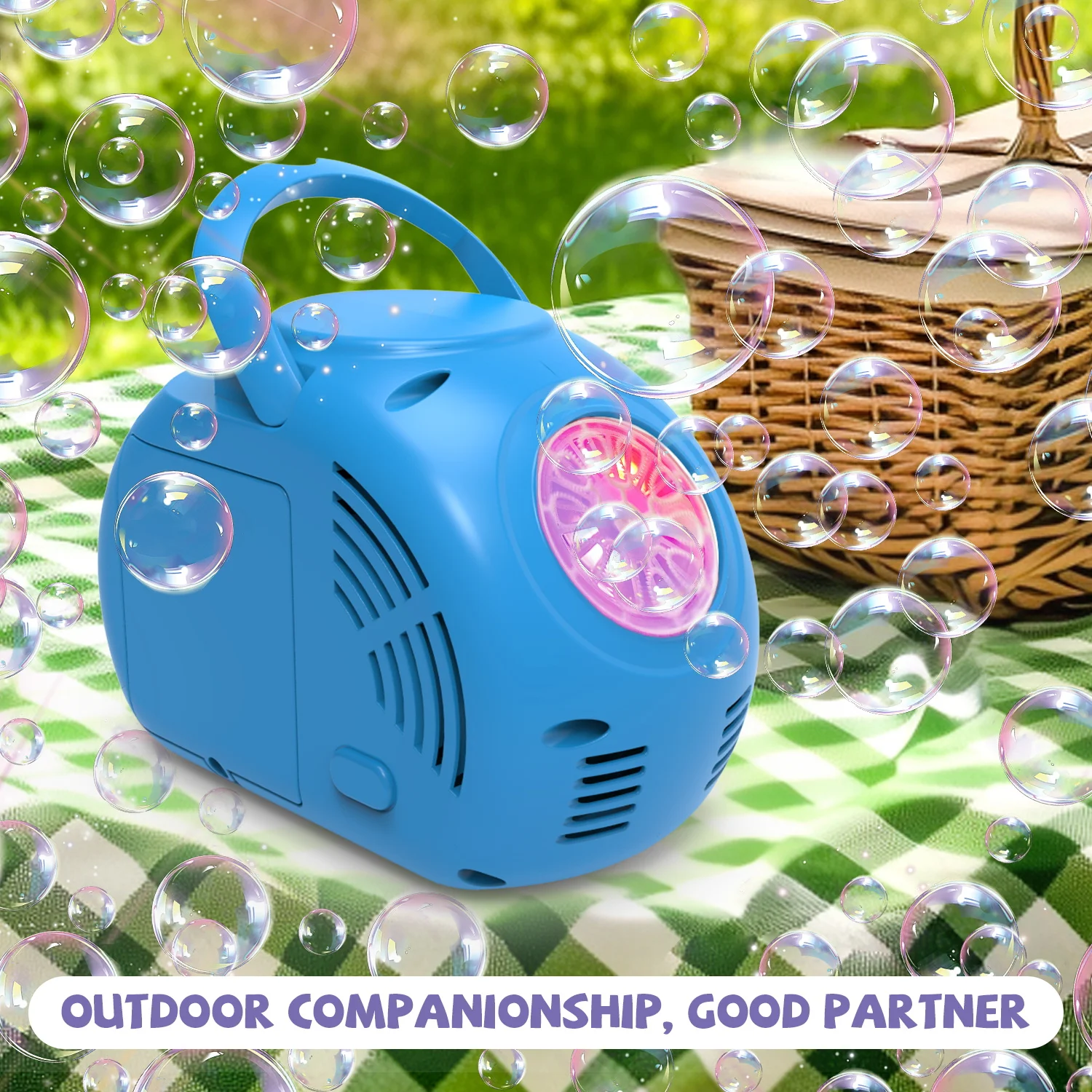 เครื่องทำฟองสบู่แบบมือถือ ของเล่นฟองสบู่สำหรับเด็ก กิจกรรมกลางแจ้ง ของขวัญวันหยุด ฟองสบู่ ไม่มีแบตเตอรี่ น้ำฟองสบู่