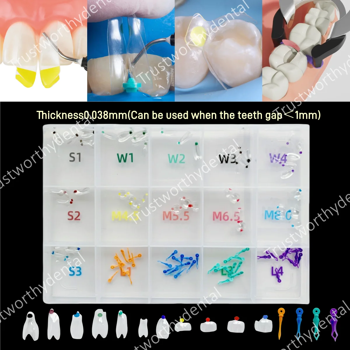 Dental Transparent Matrix Clear BT Closure Matrices Diastema Wedges Similar with BioClear Diastema Class Restoration