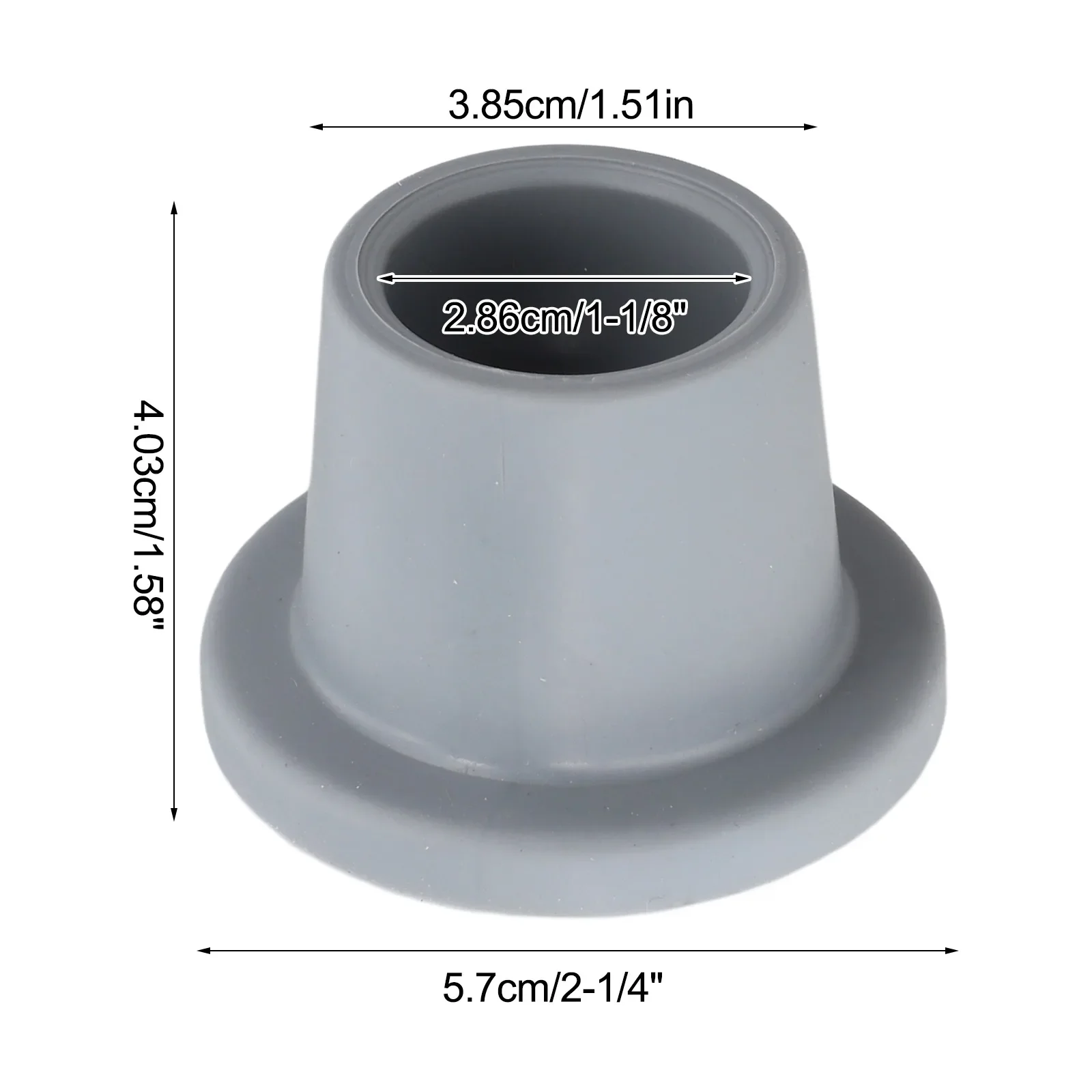 Non Slip 60mm Rubber Chair End Covers Designed for Safety and Stability in For Shower Chair Use Easy Installation
