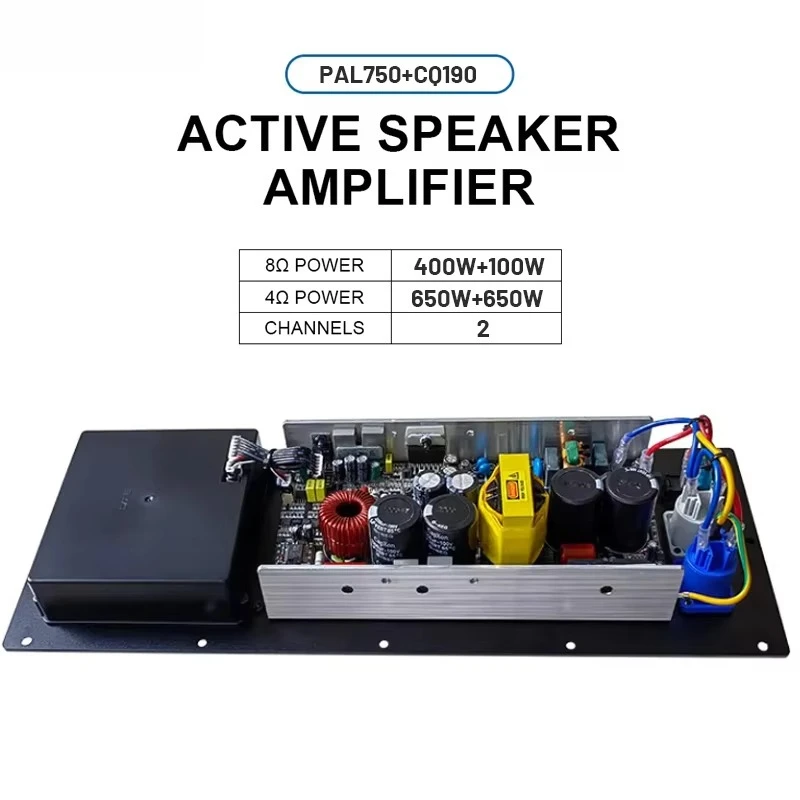 PAL750+CQ190 Amplifier Module Board Active Speaker  Bluetooth Class d 2 Way Line Array Audio DSP Amplifier Module for Active