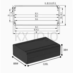 Aluminum Enclosure 88*38*70/100/110/120mm Circuit Board Box Power Instrumentation Profile Shell Controller Shell Customization