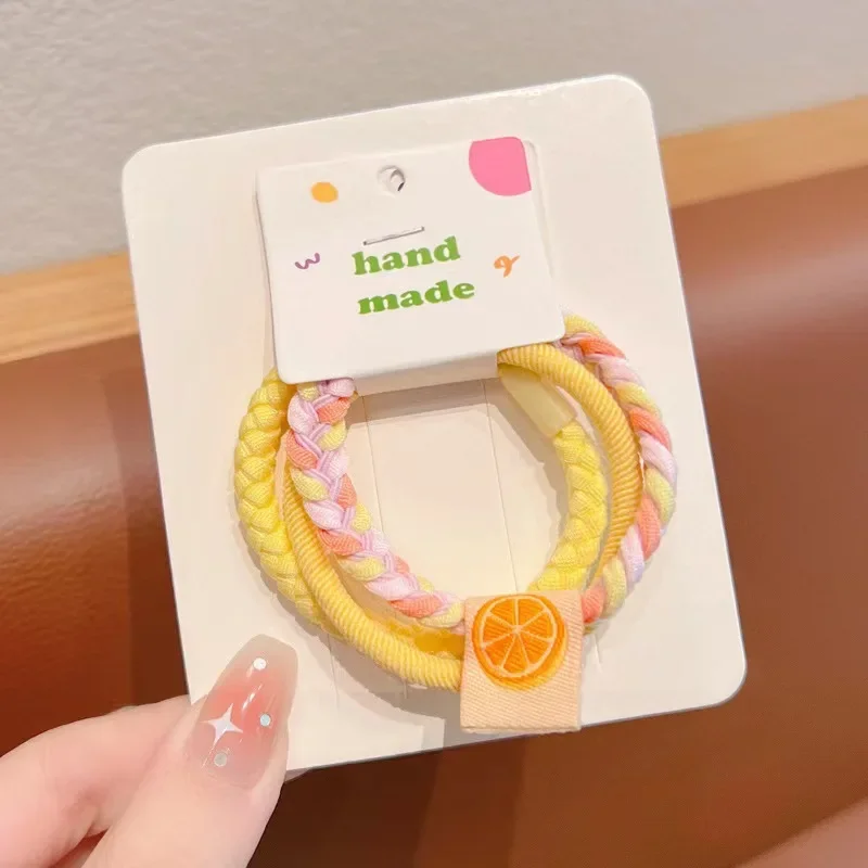 

3 Packs Braided Hair Ties High Elasticity Children Simple Elegant Hair Bands Korean Style Popular Hair Rings Hair Accessories