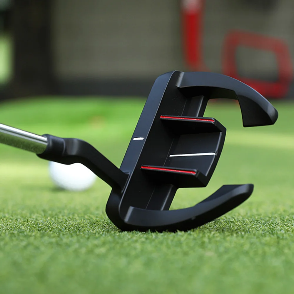 PGM Golf Putter Zinc Alloy Men's Right Hand Push Single Rod Golf Bull Horn Type with Aiming Line Male Practice Clubs
