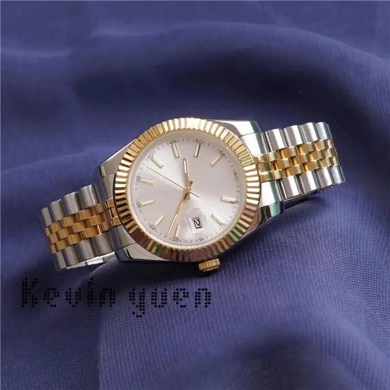 럭셔리 신형 남성 시계 자동 기계식 시계 스테인리스 스틸 데이트저스트 스타일 로즈 골드 블루 블랙