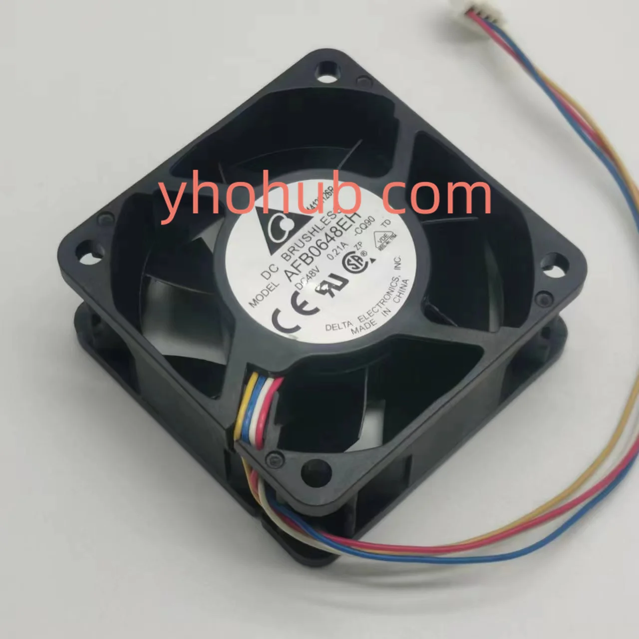 

Delta Electronics AFB0648EH CQ90 DC 48V 0.21A 60x60x25mm 4-Wire Server Cooler Fan