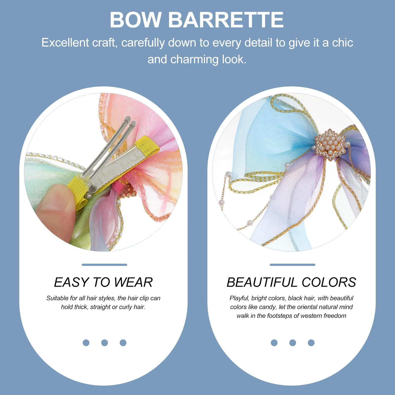 

2 шт., заколка с бантом и лентой, заколки для волос с бантом, универсальные банты для волос для девочек, детские вечерние дорожные банты для девочек, заколки с бантом