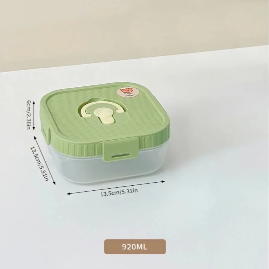 Magnetronbestendige, vierkante lunchbox van kunststof met vakken, herbruikbaar, draagbaar, lekvrij, voor kinderen, geschikt voor fruit en salades, met handvat.