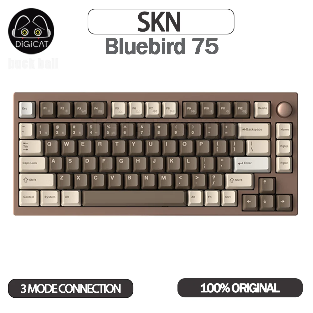 SKN Bluebird 75 Mechanical Keyboard Kit 3Mode USB/2.4G/Bluetooth Wireless Keyboard Aluminium Gasket QMK/VIA Gaming Keyboard Gift