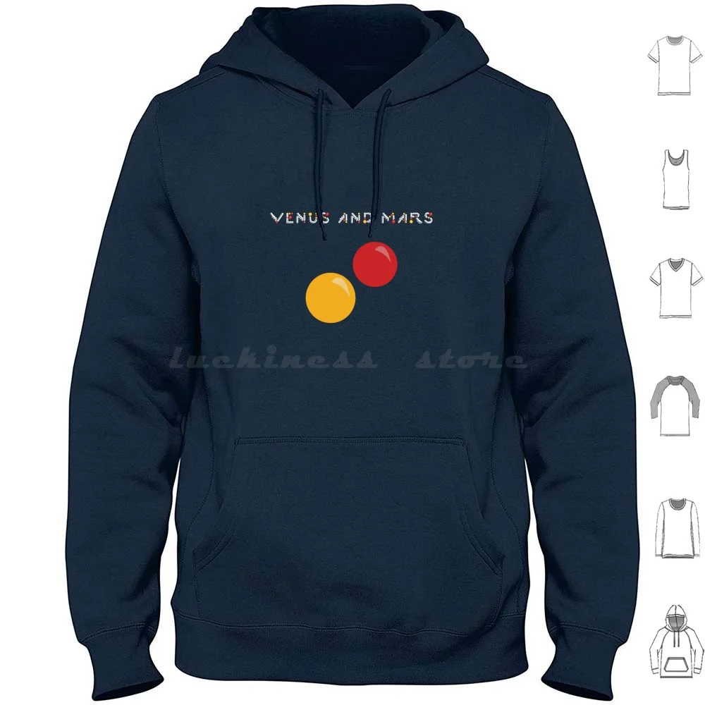 Venus And-Album Cover Hoodie Cotton Long Sleeve Venus And London Town Band On The Run Linda Jet Beatlemania At The Speed Of