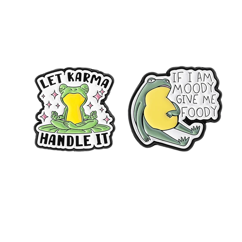 Эмалированные-булавки-let-karma-handle-it-милая-лягушка-медитация-если-я-настроение-броши-«give-me-foody»-значок-на-лацкан-забавные-ювелирные-изделия-подарок