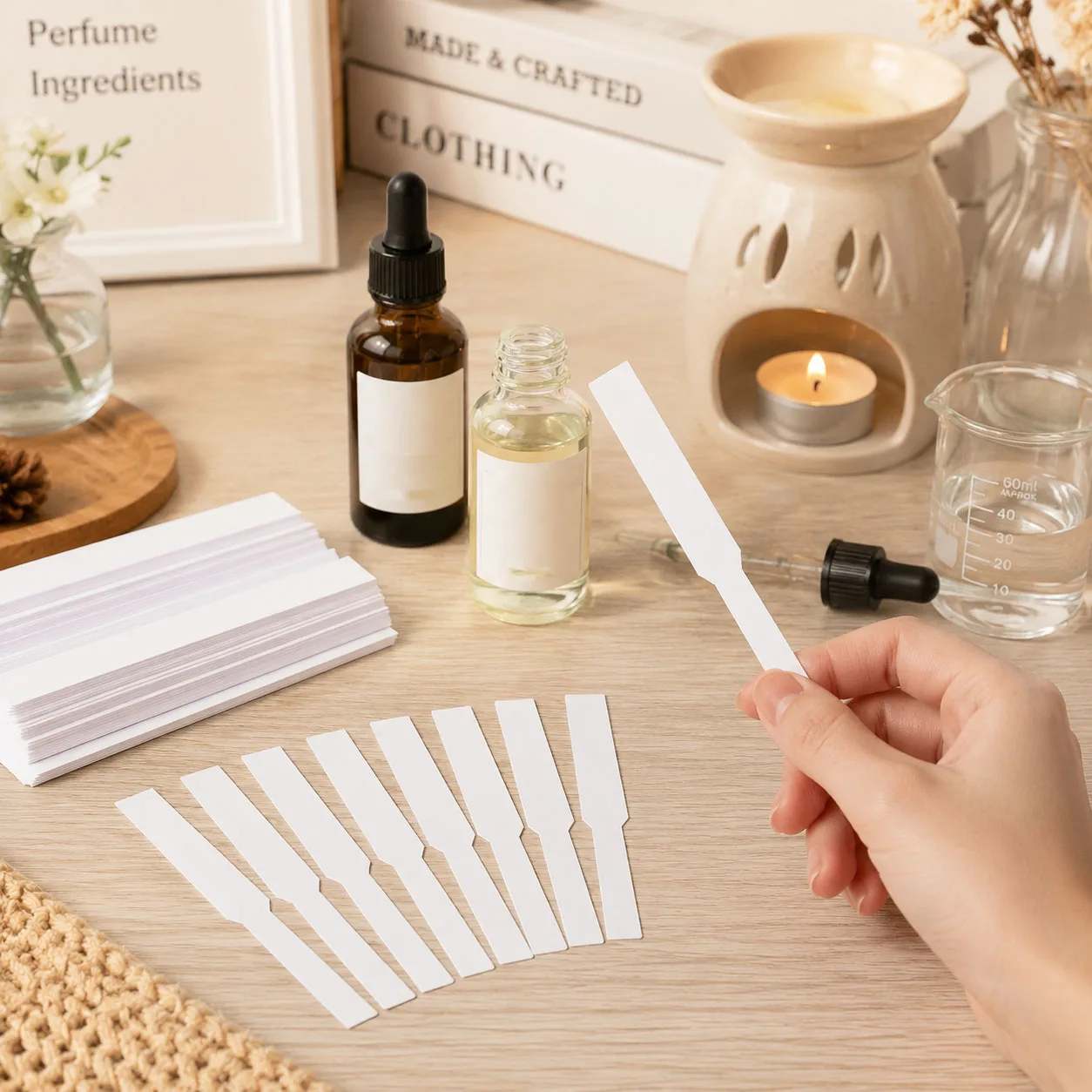 100/200Pcs Scent Testing Strips – Perfume Sample Paper Sticks for Fragrance Testing, Essential Oil Sampling Aroma Evaluation TMZ image 3