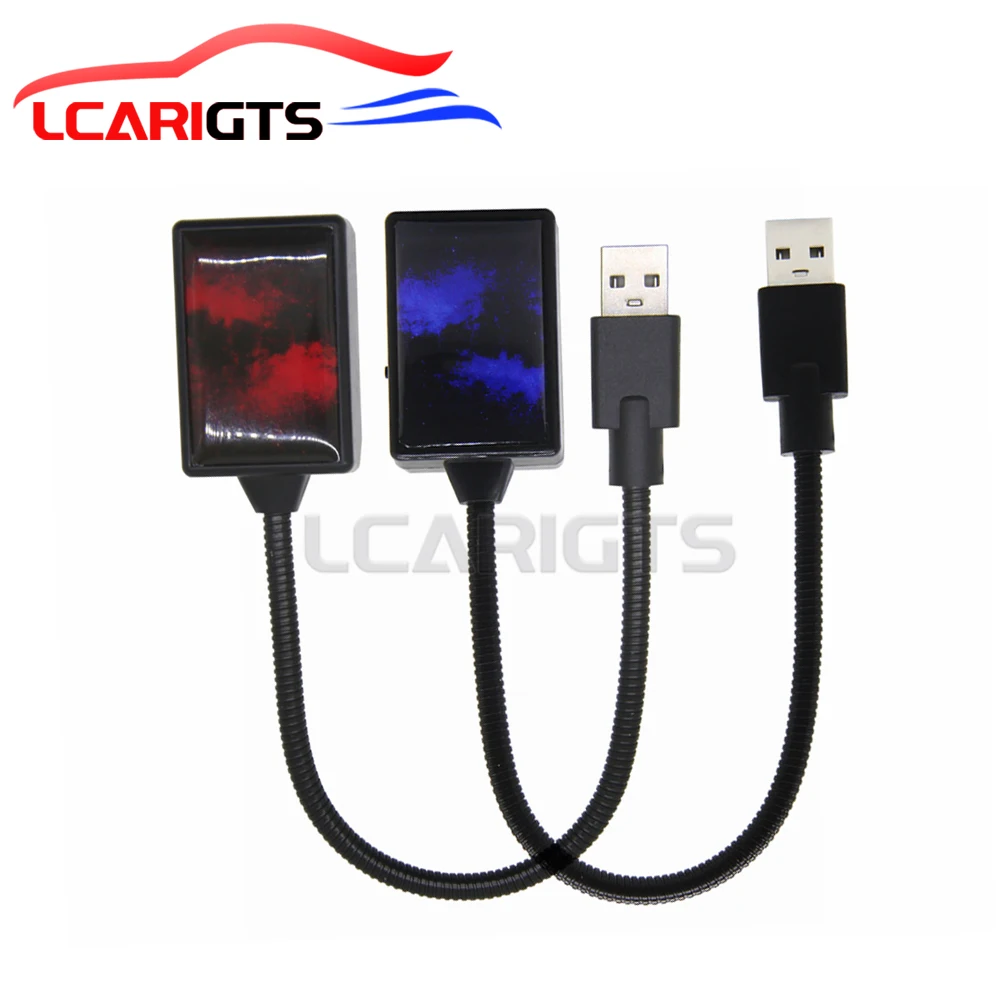 USB Auto-Rotate Car Parts Interior Atmosphere Star Sky Lamp Ambient Night Lights Purple Blue or Red