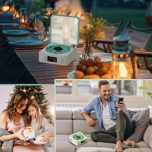 Mini Bluetooth -Lautsprecher Retro mit weißer, tragbarer, Vintage, Schlafhilfe, RGB Light -Subwoofer, TF -Kartenunterstützung 12 Hauptverkäufe Schlafsteuerung - №3